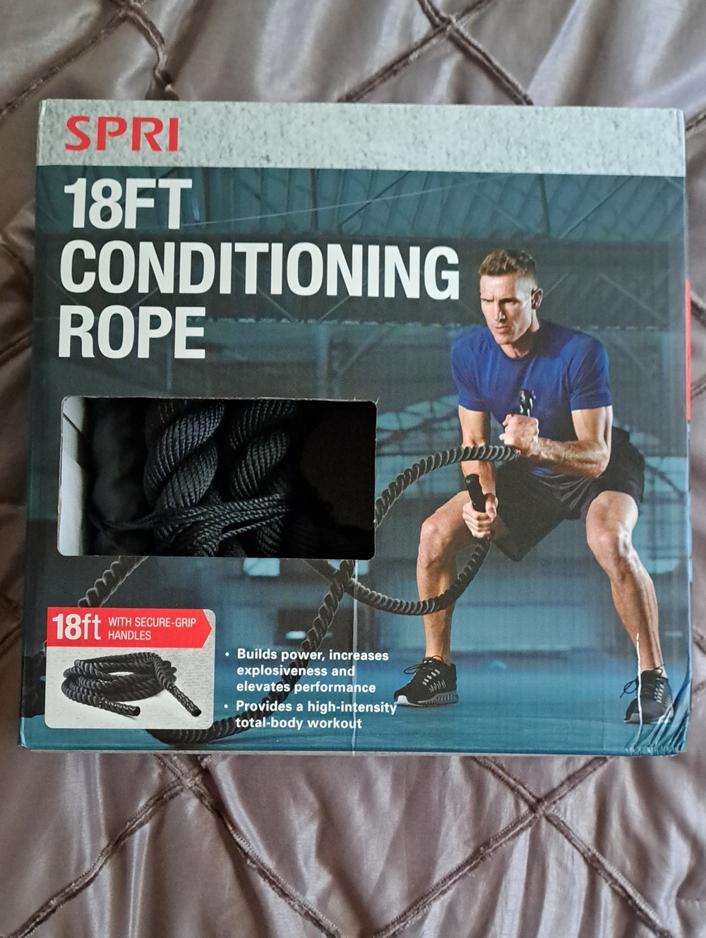 SPRI 18ft Conditioning Battle Rope - Black
